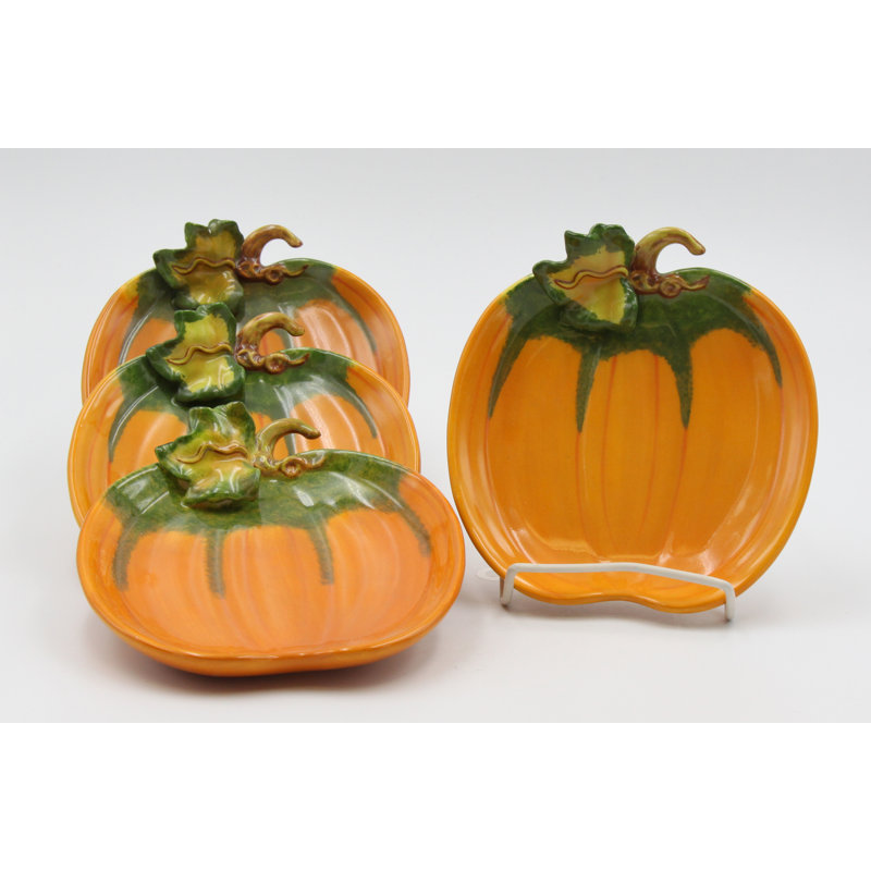 Gracie Oaks Florio Pumpkin Salad Plate & Reviews Wayfair